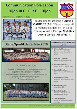 Communication Pôle Espoir Judo Dijon B.F.C. no22