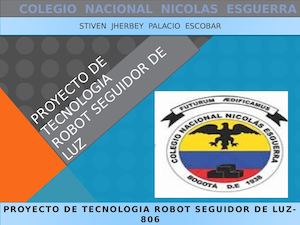 Proyecto De Tecnologia Robot Seguidor De Luz