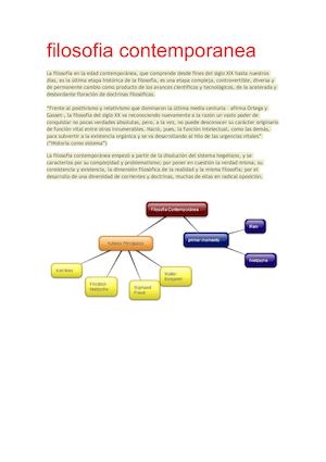 Filosofia Contemporanea