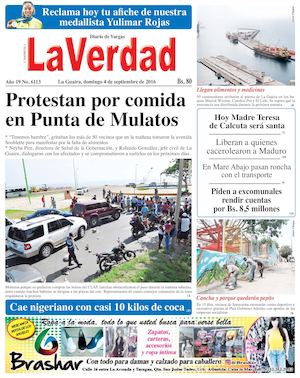 La Guaira, domingo 4 de septiembre de 2016 Año 19 Nº. 6113