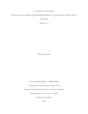 Manual de Correspondencia y/o Ventanilla Única