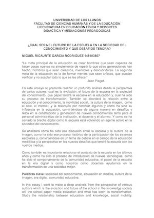 Ensayo Mediaciones Pedagogicas