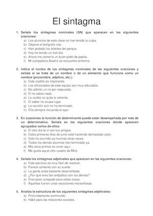 286 El Sintagma (Actividades) (1)