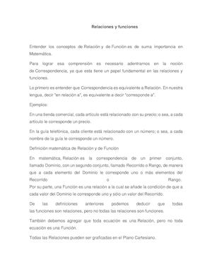 Relaciones Y Funciones