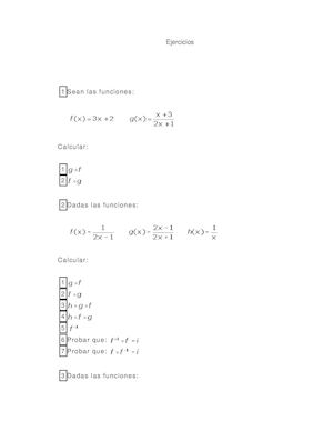 Ejercicios Funciones