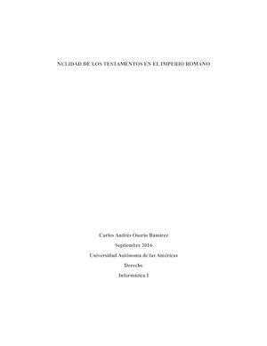 Nulidad De Los Testamentos En El Imperio Romano