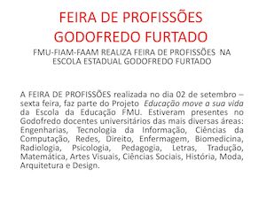 Feira De Profissões EE Godofredo Furtado