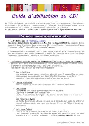 Guide Utilisation du Cdi