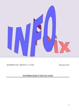 Infofoix Inici Curs 16 17