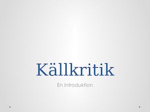 Källkritik