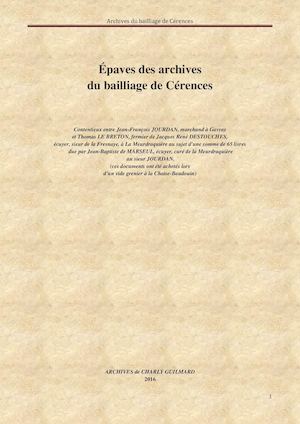 Archives Du Bailliage De Cérences (épaves 1783-1784)