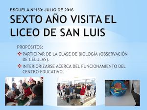 Sexto Año Visita El Liceo De San Luis