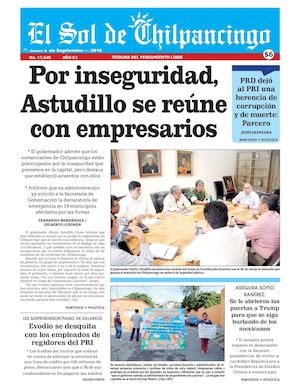 El Sol De Chilpancingo 08 Septiembre 2016