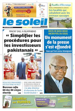 Edition Du Jeudi 8 Septembre 2016