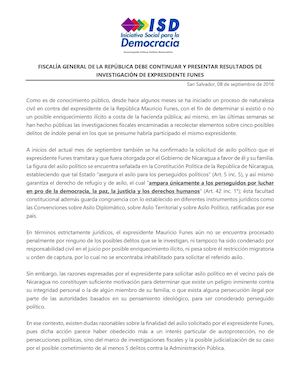 Posicionamiento Oficial Asilo Político