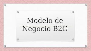 Modelo De Negocio B2G