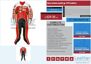 Barry Sheene Suzuki Gp 1976 Leathers Mgr Bs6547 En