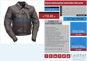 Bronson Hybrid Premium Naked Leather Biker Jacket Mlj 1391 En
