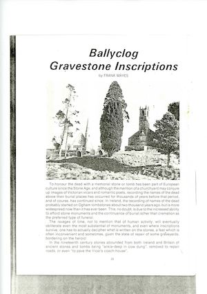 Ballyclog Gravestone Inscriptions