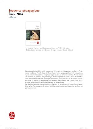 Fiche pédagogique - L'Oeuvre de Emile Zola