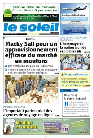 Edition Du 9 Septembre 2016