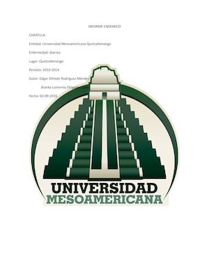 Informe Endemico Diarrea