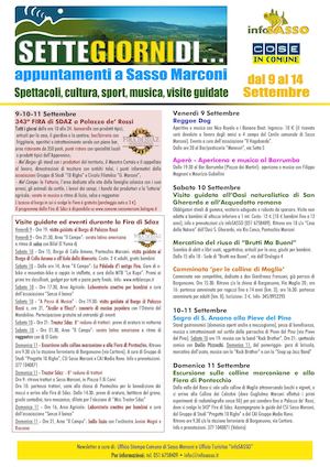 Calendario 9-14 Settembre