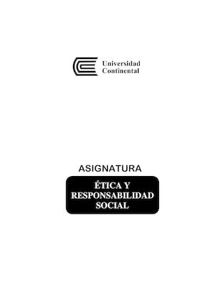 Unidad Ii Asignatura ÉTica Y Responsabilidad Social