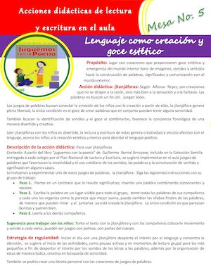 Anexo 7 5 Mesa Lenguaje Como Creación Y Goce Estético