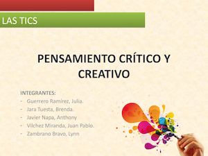 Pensamiento Crítico Y Creativo