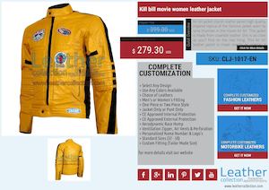 Kill Bill Movie Women Leather Jacket Clj 1017 En