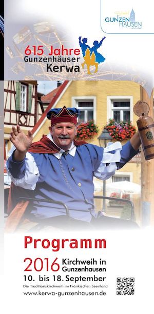 Kirchweih Gunzenhausen 2016 Programmheft