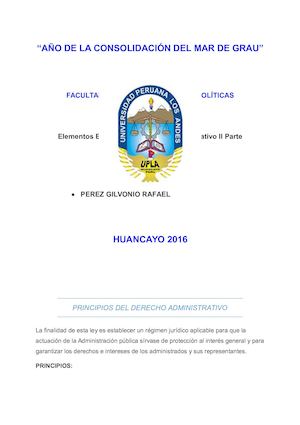 Principios Del Derecho Administrativo