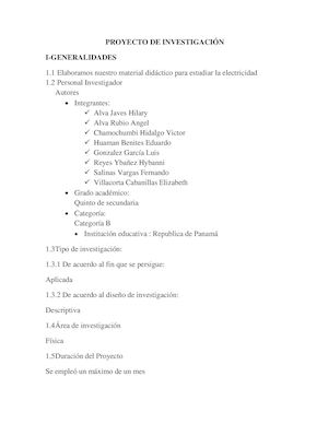 Proyecto De Investigación