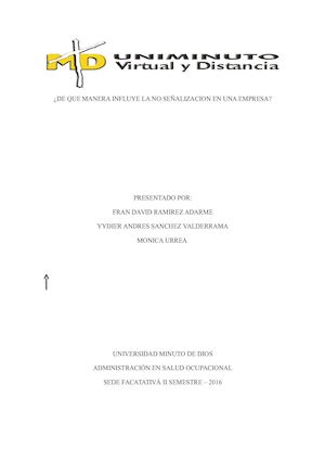 La No Señalizacion En Una Empresa Abances
