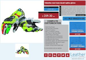 Valentino Rossi Team Ducati Replica Gloves Mlg Vr462014 En
