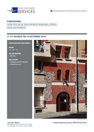 Séance de ventes aux enchères du 18 octobre 2016