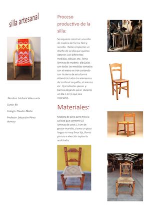 Proceso Productivo Silla Artesanal