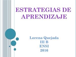 Estrategias De Aprendizaje