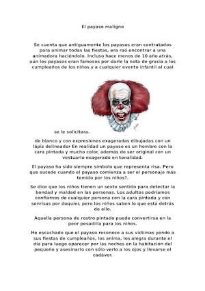 El Payaso Maligno Es