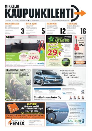 Mikkelin Kaupunkilehti 37/2016