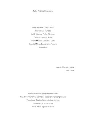 Análisis Financiero Taller