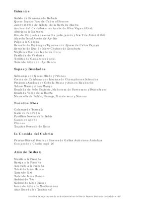 Carta Restaurante El Capitan