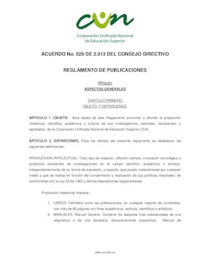 Reglamento Publicaciones