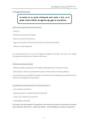 Estratègies De Lectura