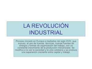 La Revolucion Industrial