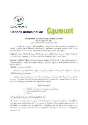 160907 Pv Conseil Municipal
