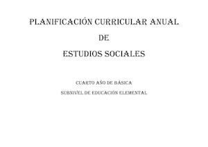 Planificación Curricular Anualcs 4to