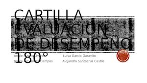 Cartilla Evaluación De Desempeño 180°