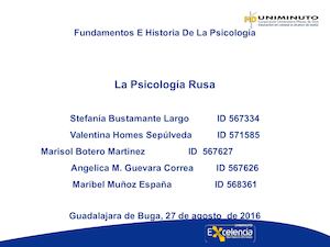Psicología Rusa Ppt 1